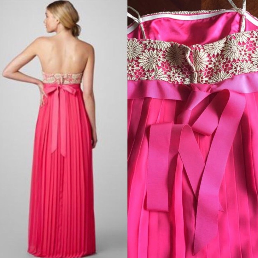 Lilly Pulitzer hot pink strapless maxi dress - 8 - Picture 7 of 10